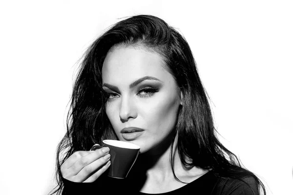 Mulher com xícara de café — Fotografia de Stock