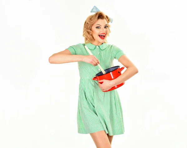 Pop-art dívka uniformě — Stock fotografie