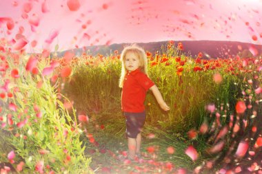 Bahar çiçekleri çocuk. bahar çiçekleri arka plan.