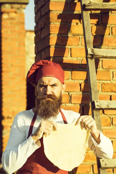 Barbudo hombre cocinero chef — Foto de Stock