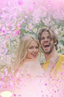 İki flovers içinde. Pembe çiçekler bahar. Sevgililer günü