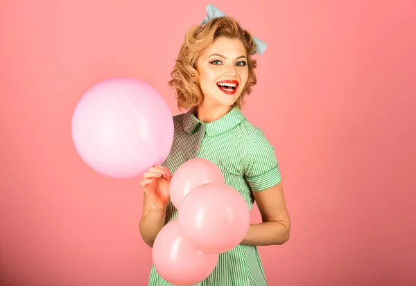 Birthday, vintage, pinup, celebration. — Stock Photo, Image