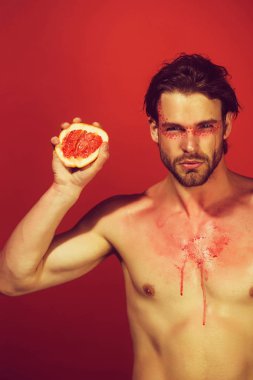 yaratıcı moda makyaj tutun greyfurt, adamla vitamini