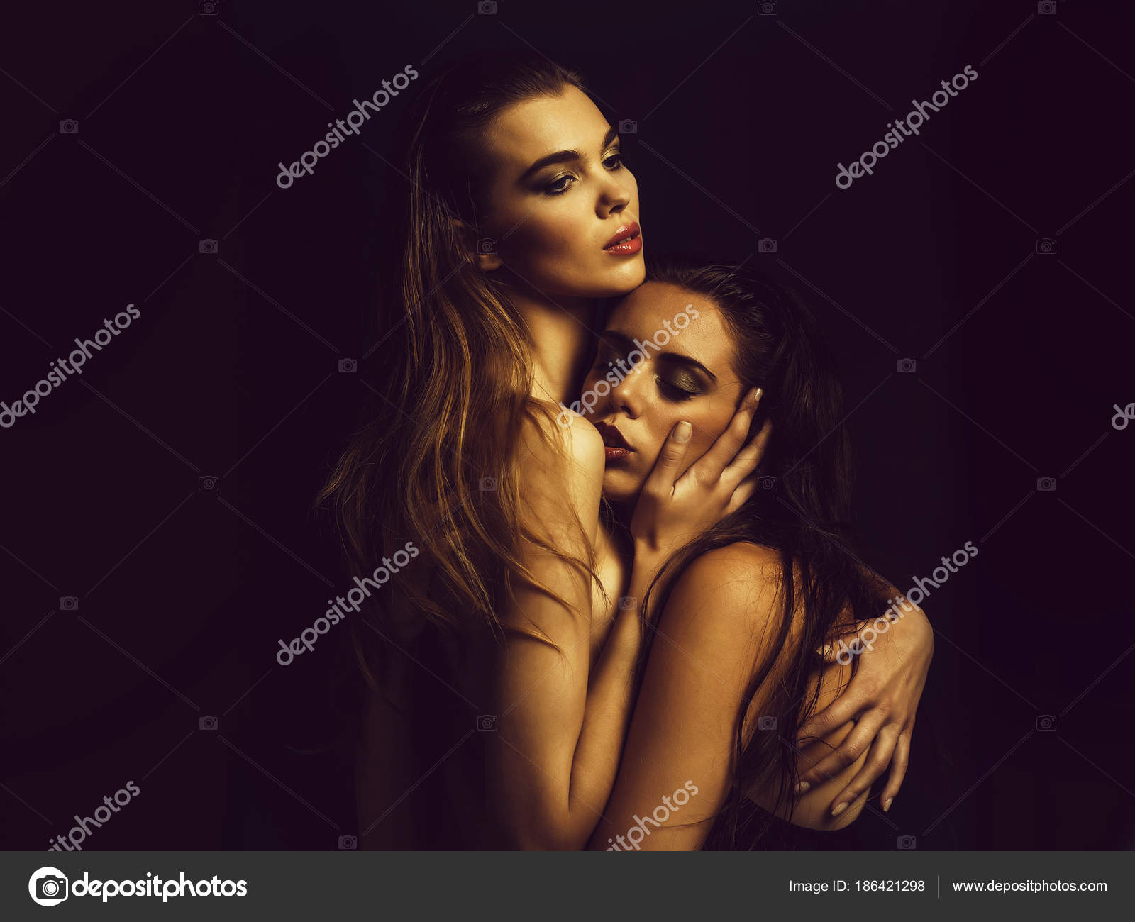 Lesbian Homosexual Romance Love Seduction Sex Beauty Fashion Salon Spa Stock Photo by ©Tverdohlib 186421298 picture