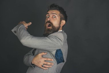 Küçük boy ceket, koltukaltı altında yırtık dikiş hipster açmadı.