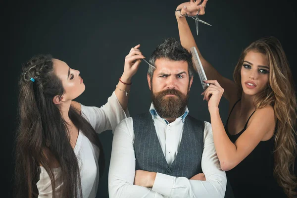 Freunde im Friseursalon, lgbt. — Stockfoto