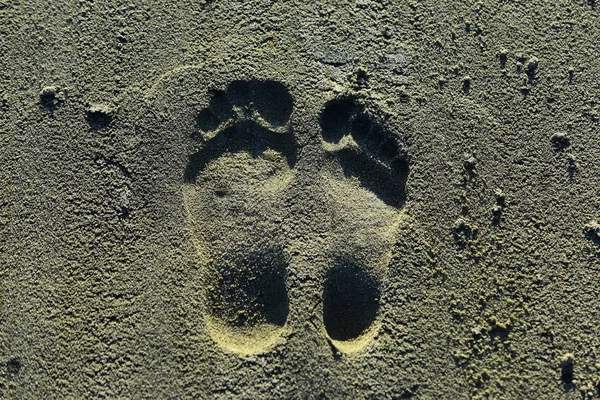 Empreintes sur le sable — Photo