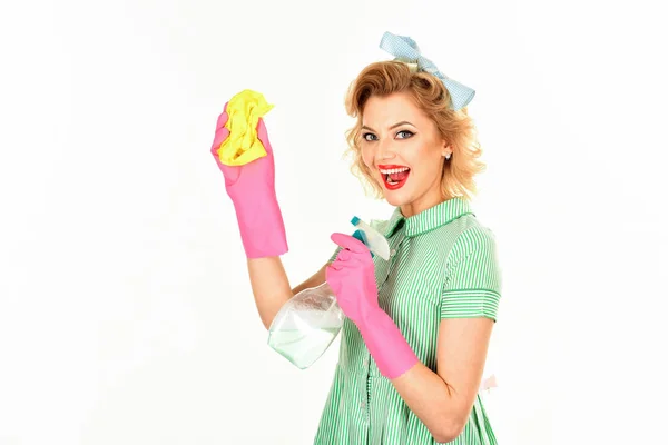 Cleaning, retro style, purity. — Stock Photo, Image