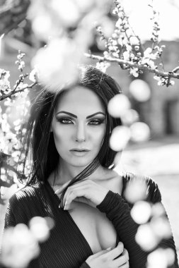 Kadın bahar bloom ile