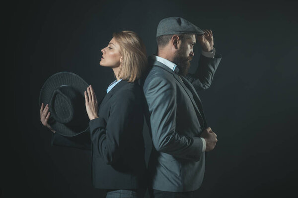 Couple of detectives or researchers, private investigators.