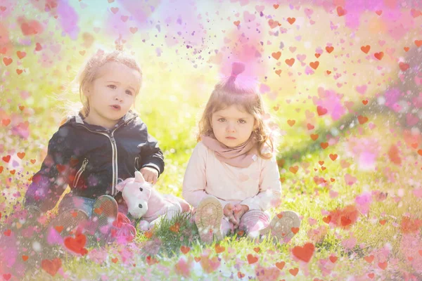 Beautiful children. valentines day. — Stock Photo, Image