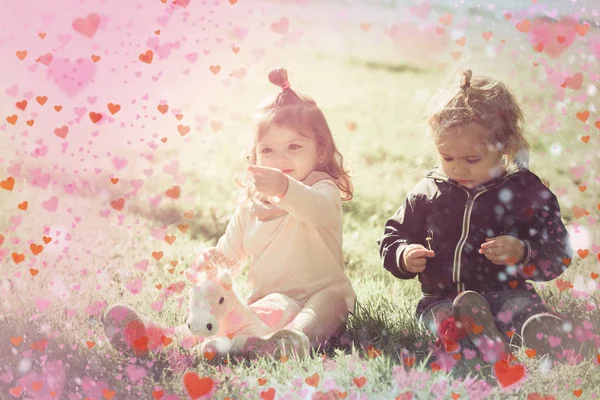 Beautiful children. valentines day. — Stock Photo, Image