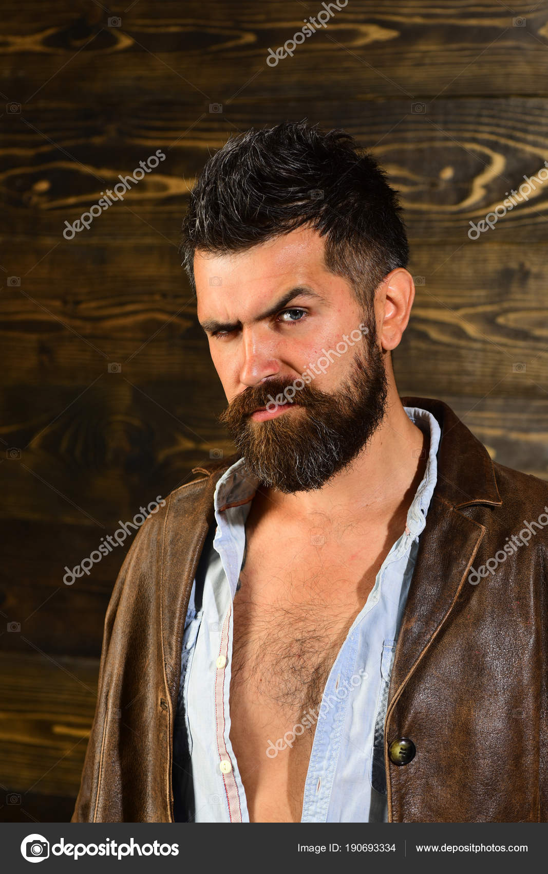 Haircut Of Bearded Man Archaism Haircut And Trendy Hipster