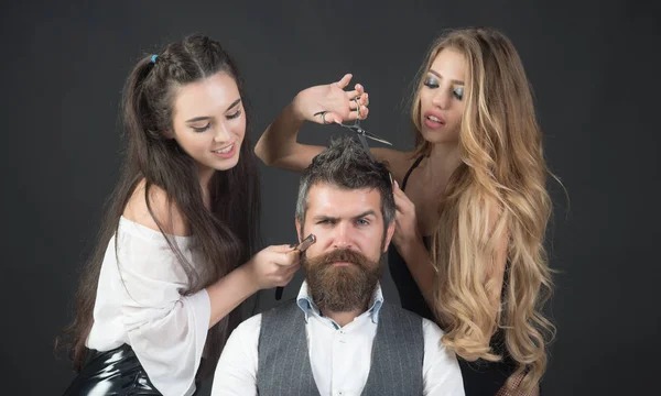 Barbearia, moda, beleza, hipster . — Fotografia de Stock