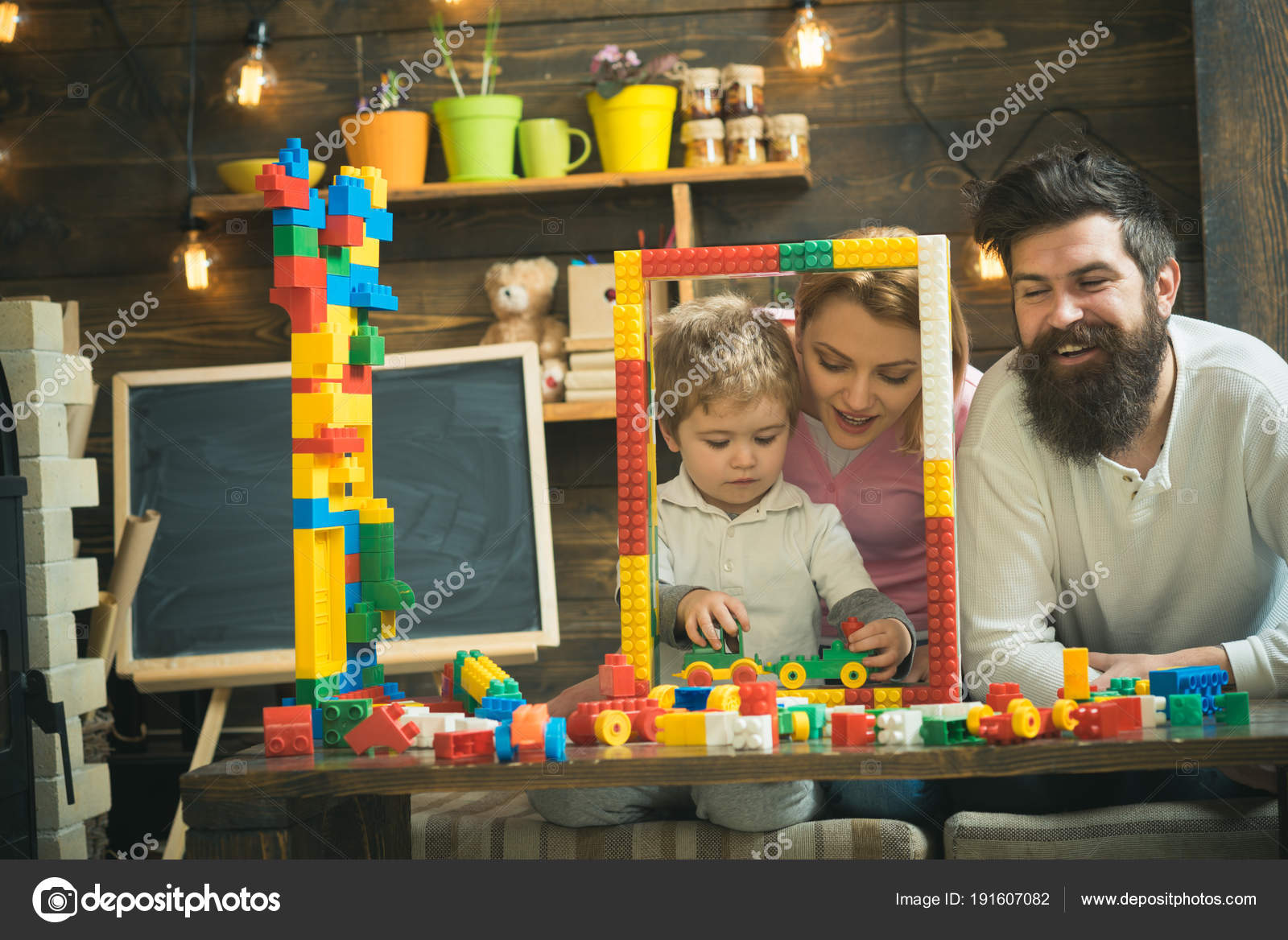 Like Father Son Picture Frame Family Playing With