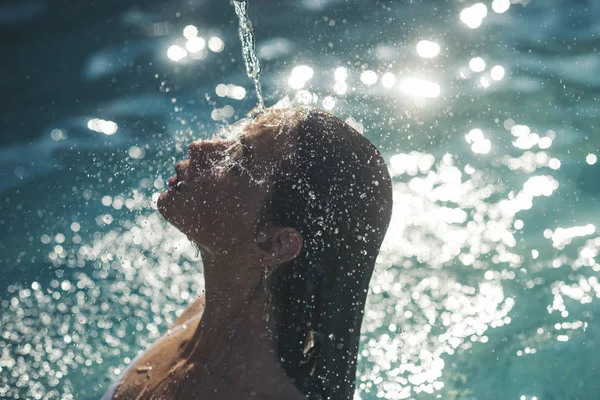 Détendez Vous Dans Piscine Spa Rafraîchissement Les Soins Peau Détendre — Photo