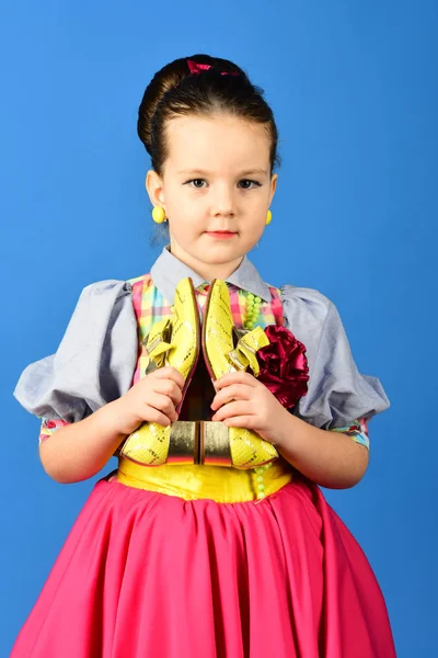 Hairdresser Barbershop Hairdresser Long Hair Little Girl — Stock Photo, Image