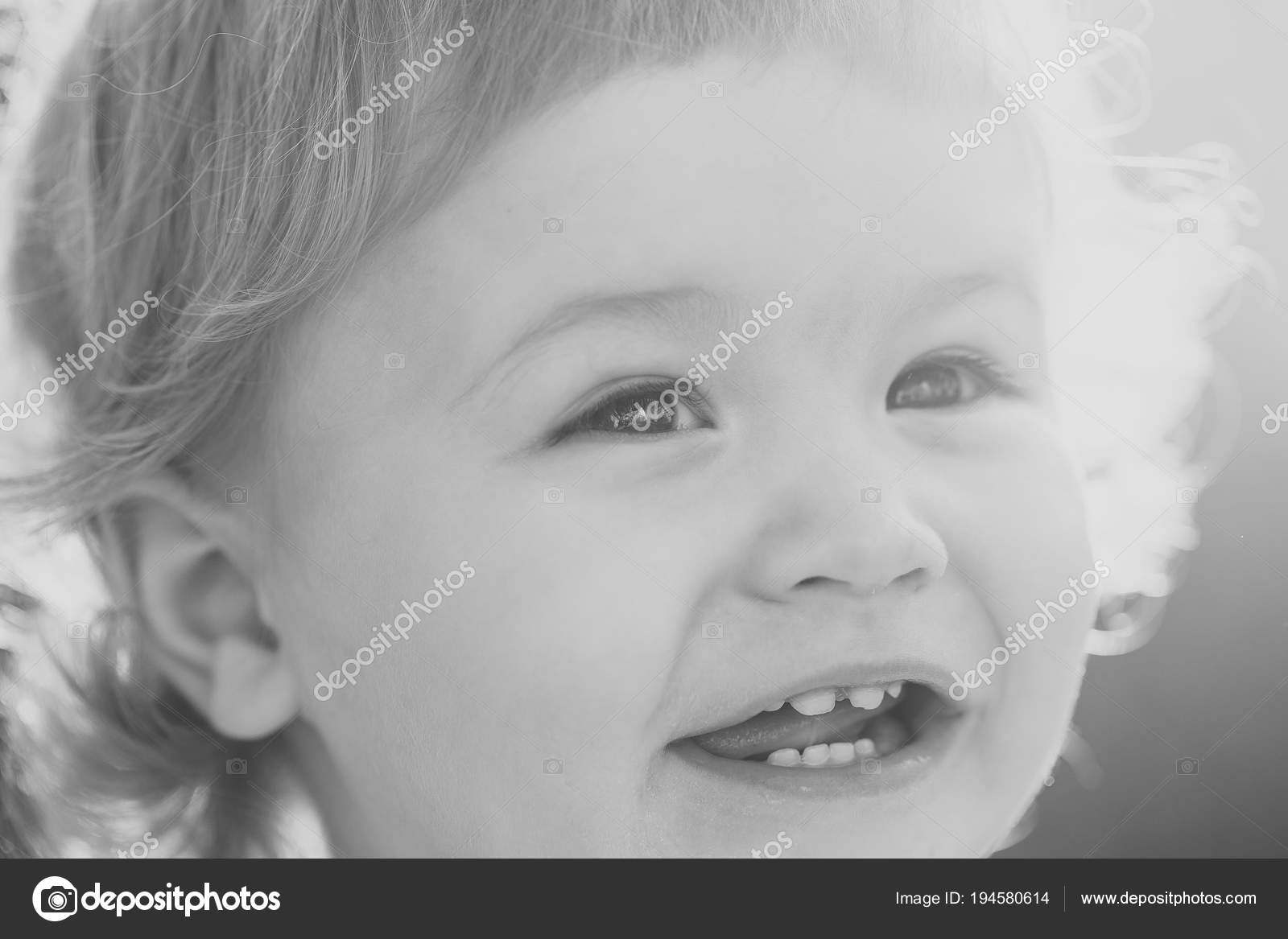 Little Boy With Curly Hair Stock Photo C Tverdohlib Com 194580614