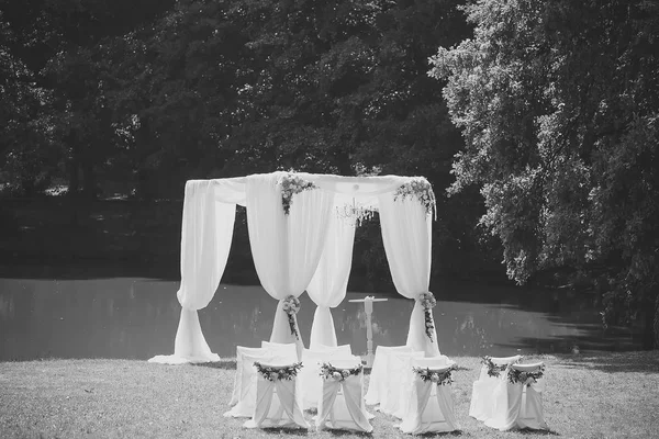 Wedding white pavilion — Stock Photo, Image