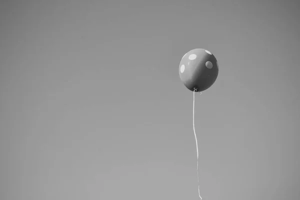 Globo flotando en el aire sobre el fondo azul del cielo, espacio de copia —  Fotos de Stock