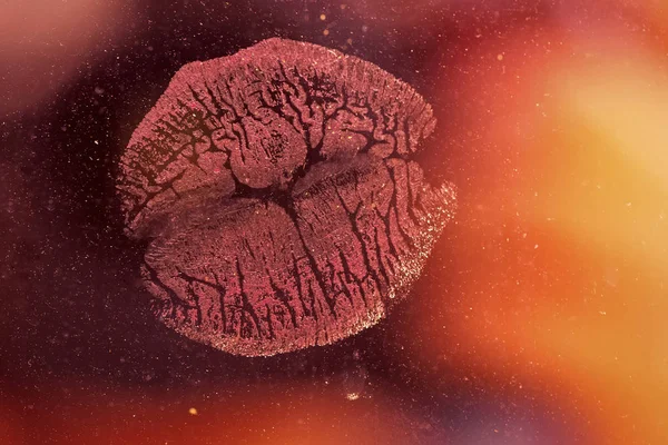 Lipstick kiss imprint, love.