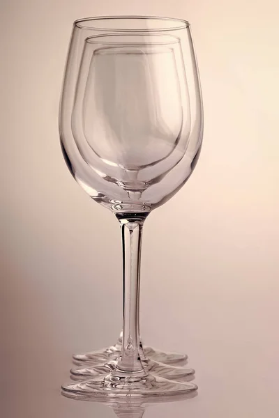 Three empty glasses — Stock Photo, Image