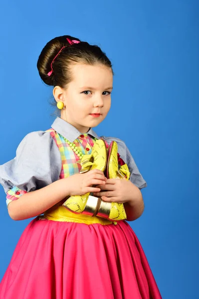 Retrato Menina Muito Pequena Criança Com Cabelo Comprido Potrait Criança — Fotografia de Stock