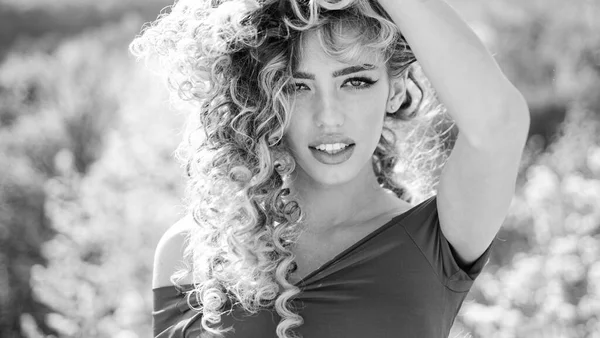 Blonde hair curly Stock Photos, Royalty Free Blonde hair curly Images