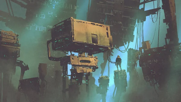 adam eski binalar futuristik City