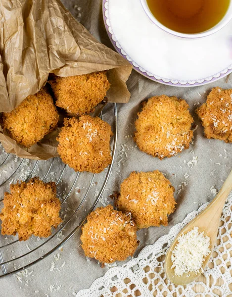 Biscoitos de macaroon de coco — Fotografia de Stock