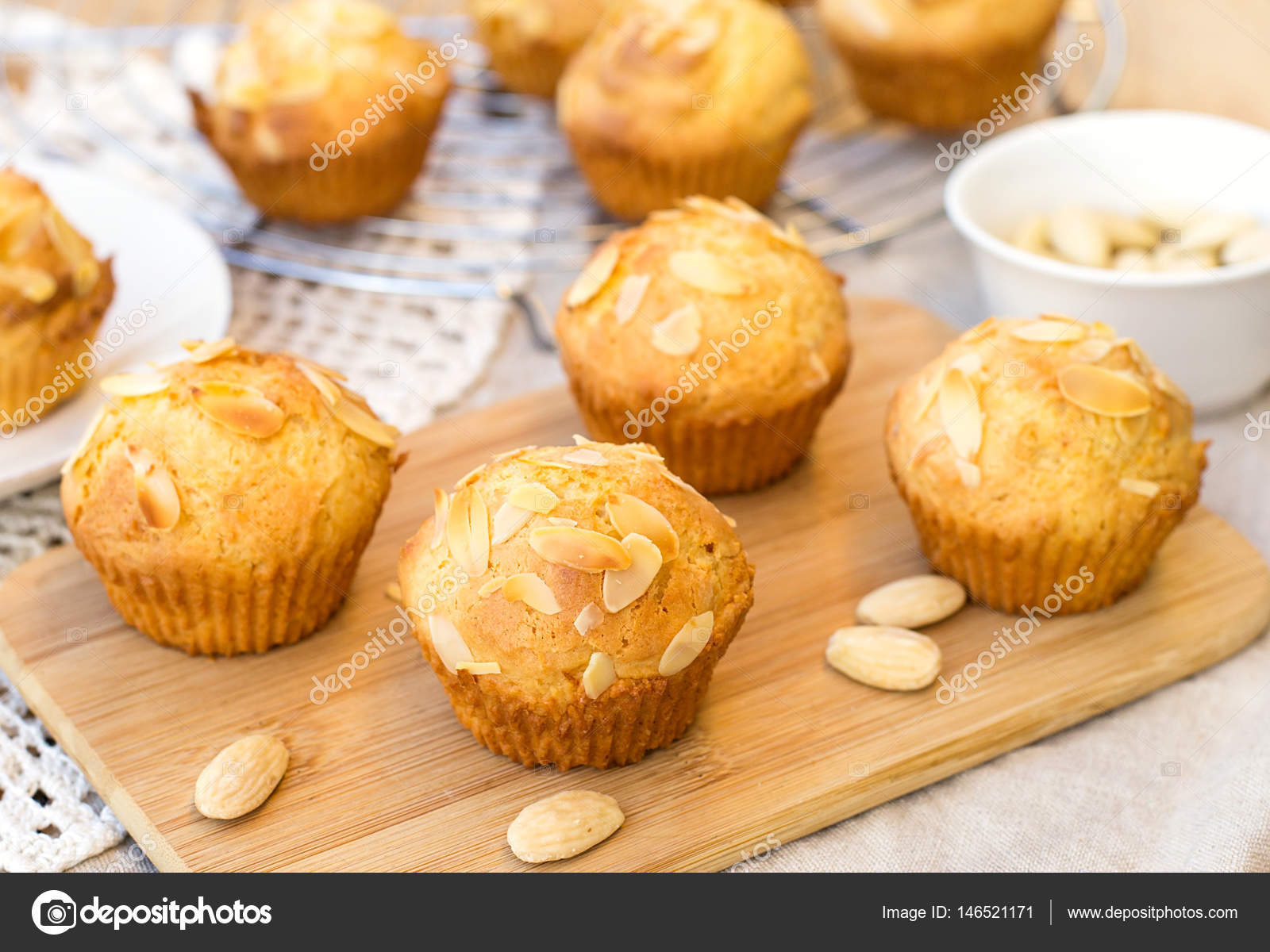 Cottage Cheese Muffins With Almonds Stock Photo C Larik Malasha