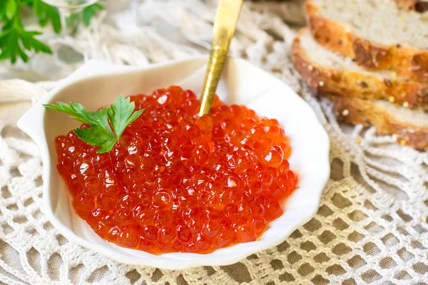 Salted salmon roe red caviar — Stock Photo, Image