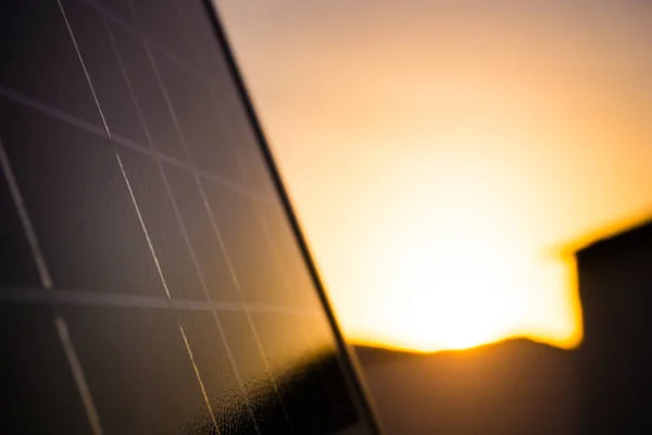 solar panel  sunset clean energy concept renewable