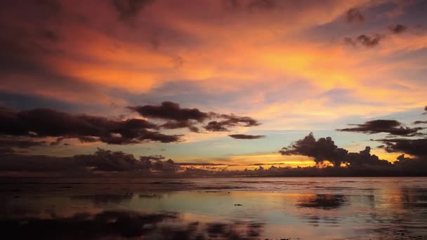 Crimson Sunrise Video Dumaguete City Shores Negros Oriental Philippines Sun — Stock Video