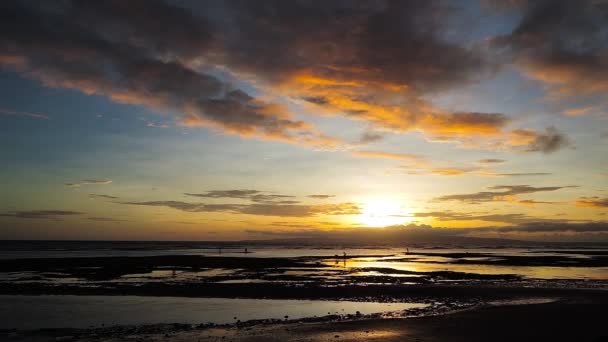 Low Tide Sunrise Video Dumaguete City Shores Negros Oriental Philippines — Stock Video