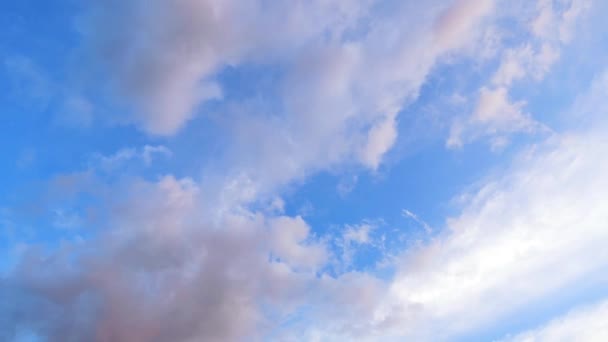 Time Lapse Video Showing Motion Transformation Different Types Clouds Due — Stock Video