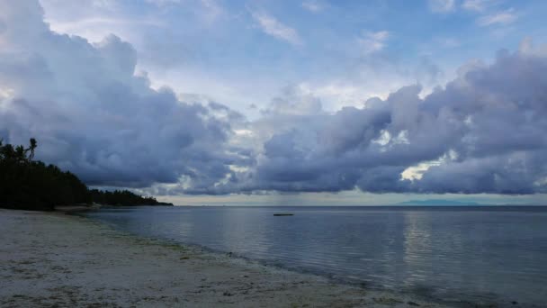 Siquijor Adası Beyaz Kumlu Plajları Başka Bir Klip Sabahın Erken — Stok video