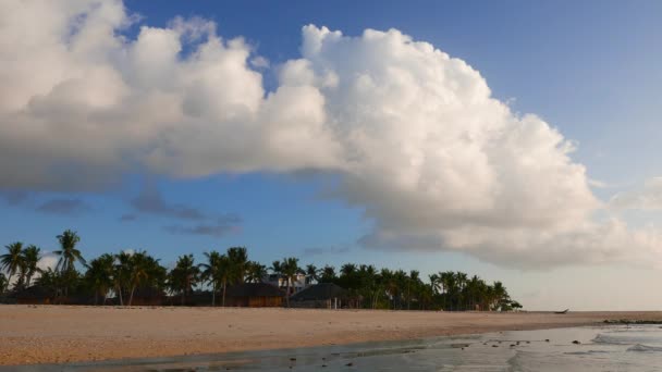 Video Showing Bantayan Island Tropical Coastline Taken Ocean — Stock Video