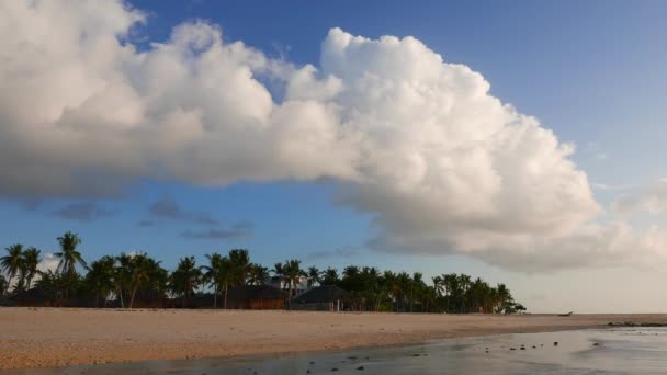 Video Showing Bantayan Island Tropical Coastline Taken Ocean Presented Fast — Stock Video