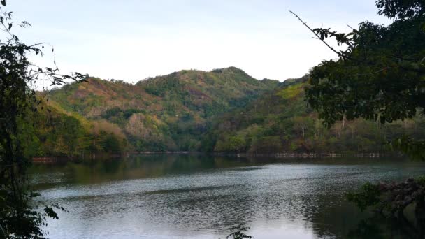 Clip Des Forêts Tropicales Siaton Entourant Lac Balanan — Video