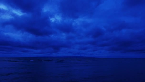 Very Blue Cloudy Sunrise Video Dumaguete City Shores Video Stars — Stock Video