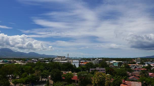 Časosběrné Video Ukazující Dumaguete City Panorama Směřující Sever Radnice — Stock video