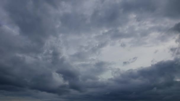 Hyperlapse Panning Camera Video Dark Cumulus Clouds — Stock Video