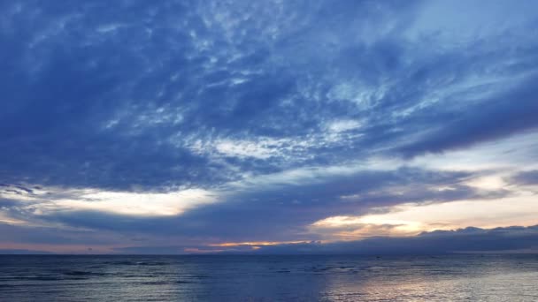 Very Cloudy Sunrise Video Dumaguete City Shores Rising Sun Can — Stock Video