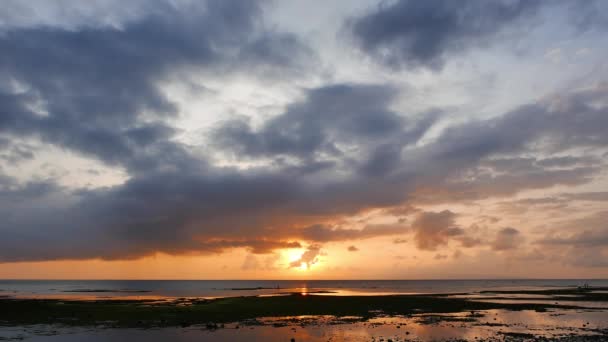 Annan Lågvatten Färgglada Sunrise Video Från Dumaguete City Stränder Solen — Stockvideo