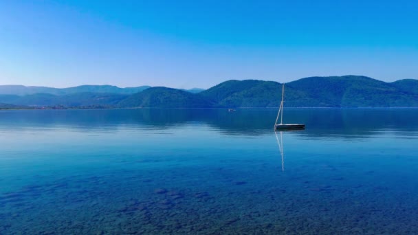 Een Idyllisch Uitzicht Kustlijn Van Akyaka Golf Van Gokova Mugla — Stockvideo