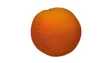 bir dönen 3d render beyaz arka plan üzerinde turuncu. Video sorunsuz döngü.