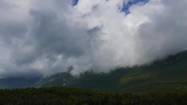 Ciel Couvert Sakar Mountain Golfe Gokova Mugla Turquie Des Cumulus — Video