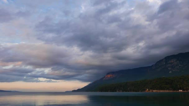 Θέα Από Την Ακτή Ακγιάκα Κόλπος Της Γκόκοβα Αιγαίο Πέλαγος — Αρχείο Βίντεο