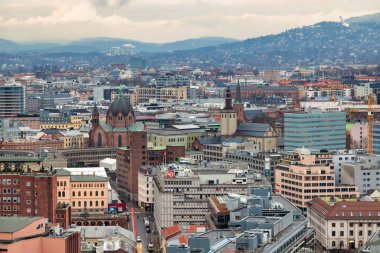 Oslo, Norveç 'in hava manzarası